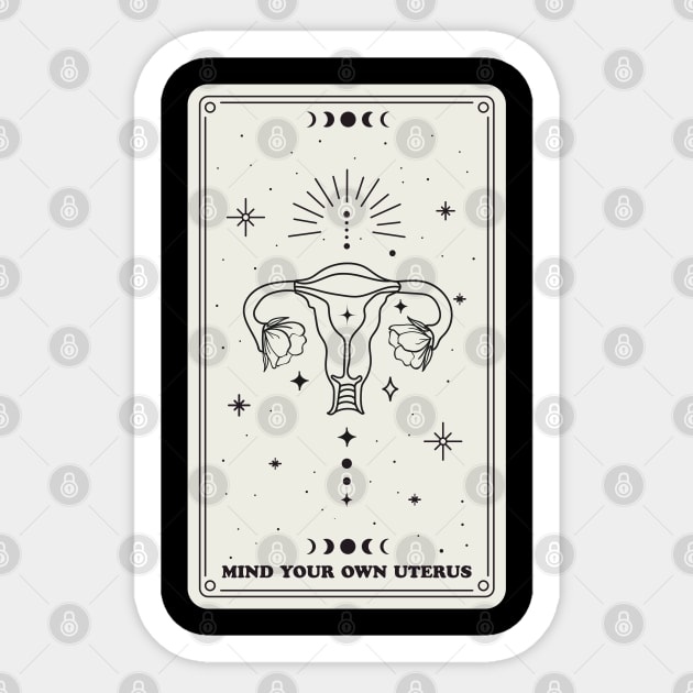 mind your own uterus tarot card Sticker by Noureddine Ahmaymou 